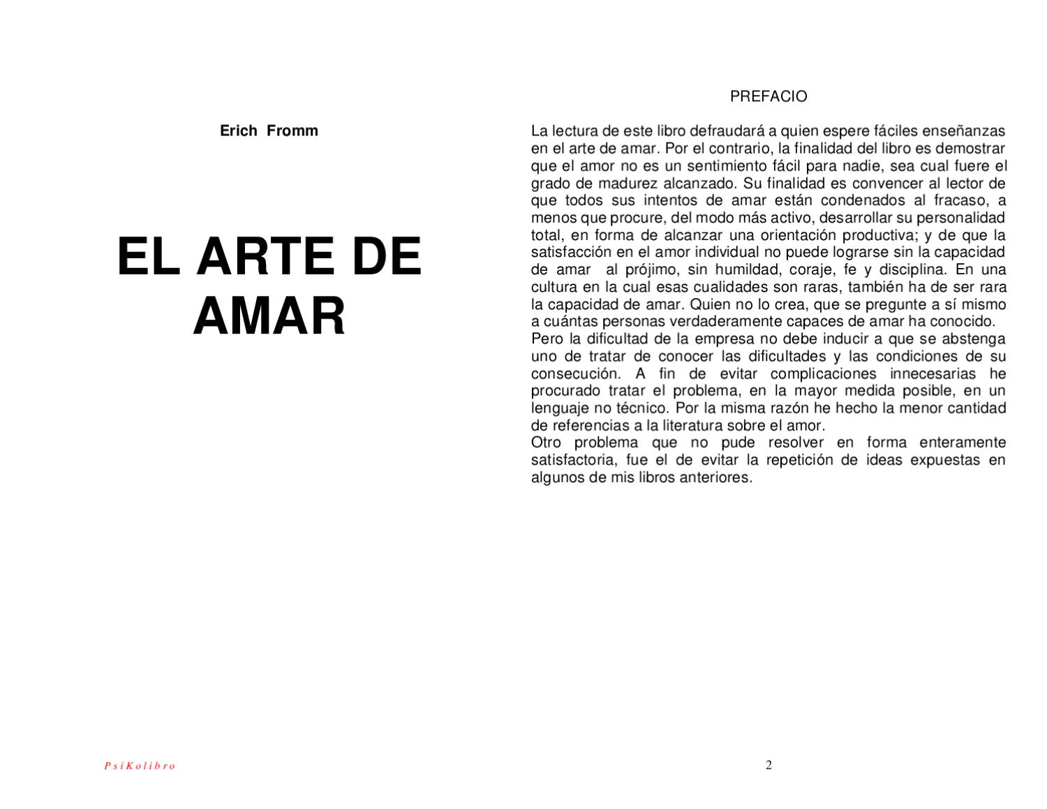 El Arte de Amar de Erich Fromm: Ensayo sobre el amor verdadero ※